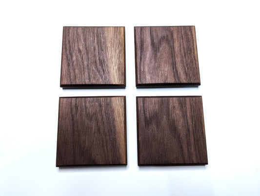 Solid Hardwood Coasters - Set of 4