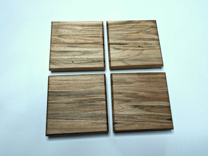 Solid Hardwood Coasters - Set of 4
