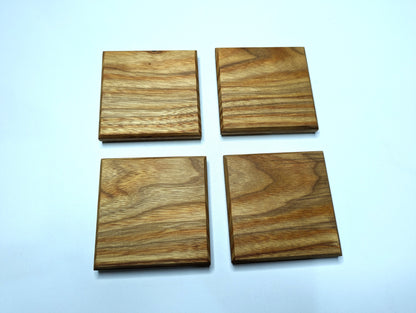Solid Hardwood Coasters - Set of 4