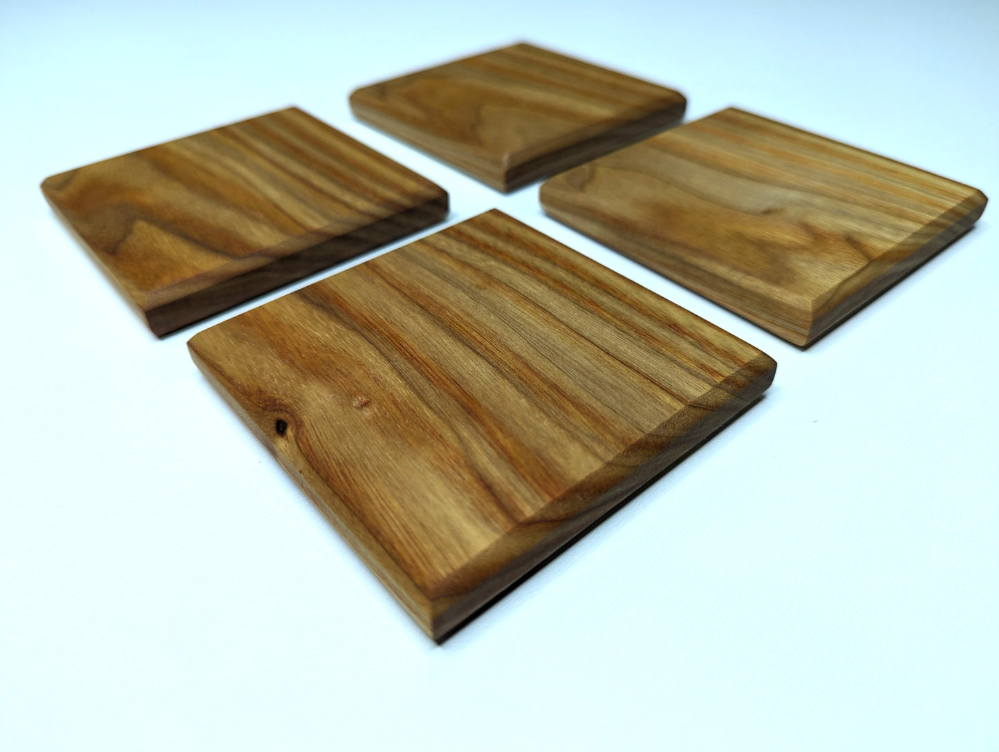 Solid Hardwood Coasters - Set of 4