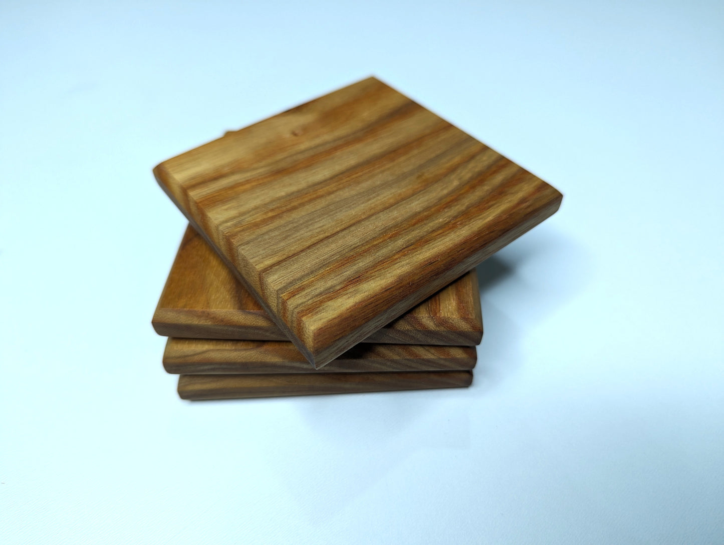 Solid Hardwood Coasters - Set of 4