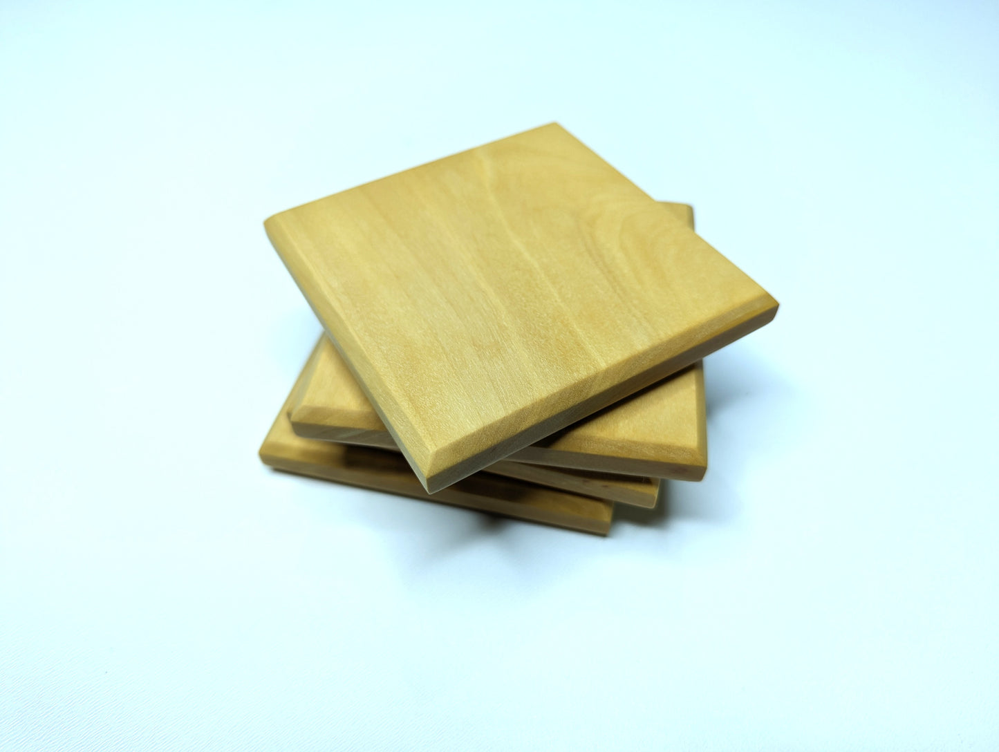 Solid Hardwood Coasters - Set of 4