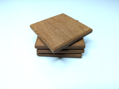 Solid Hardwood Coasters - Set of 4