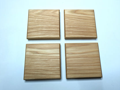 Solid Hardwood Coasters - Set of 4