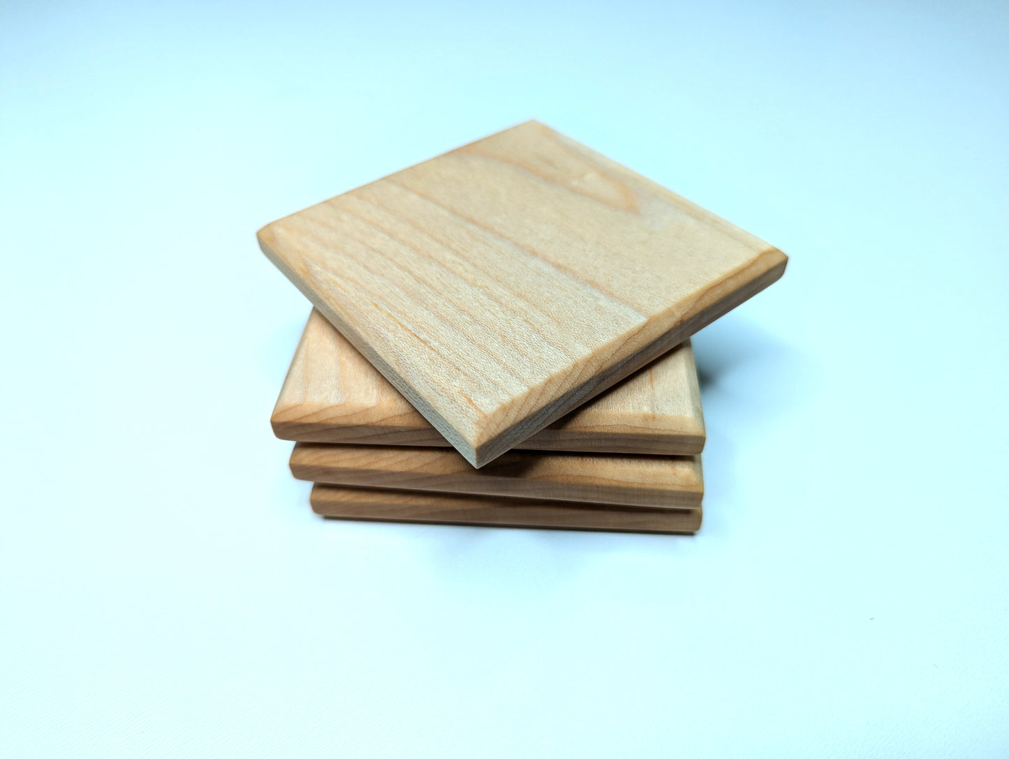 Solid Hardwood Coasters - Set of 4