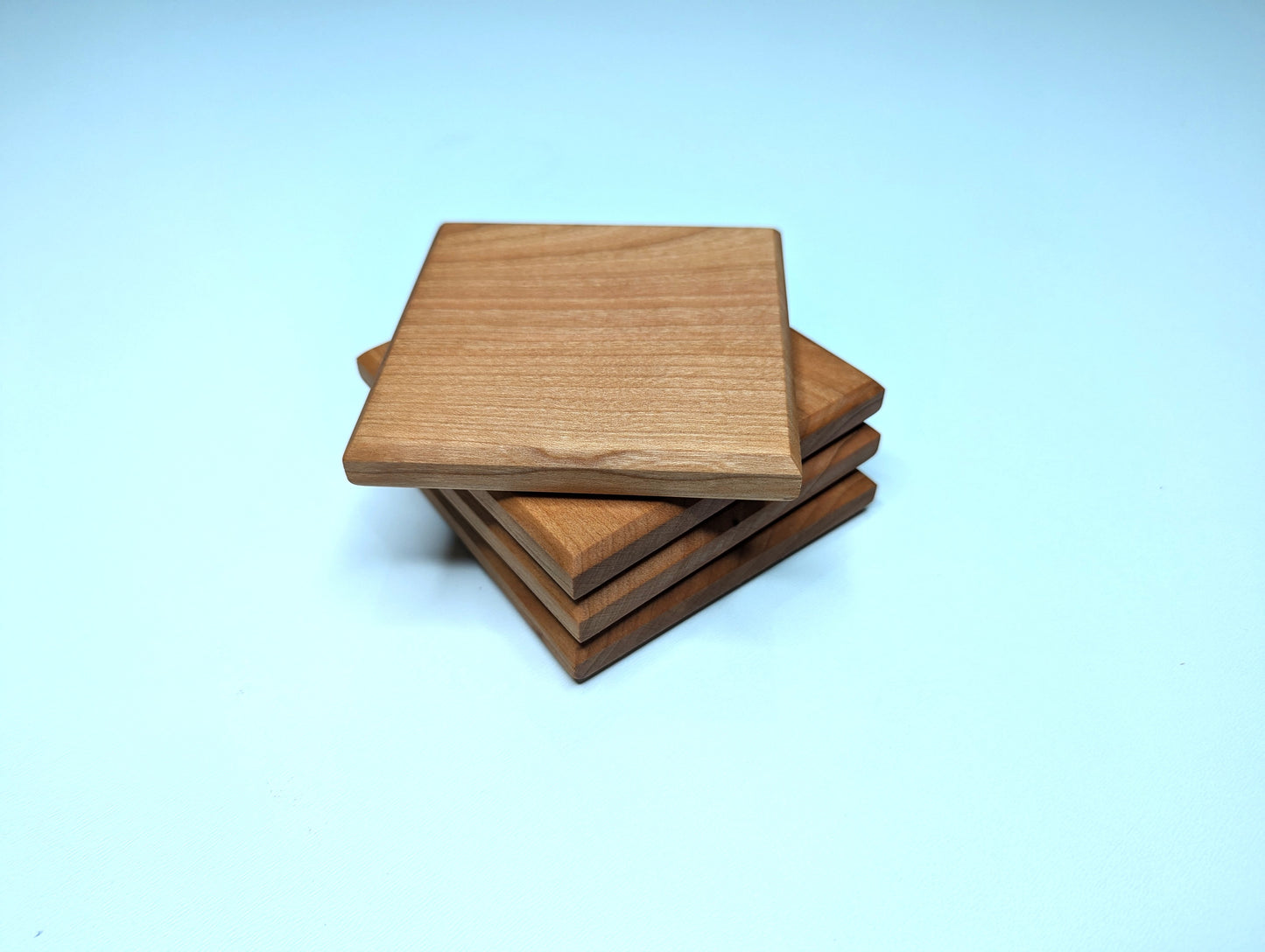 Solid Hardwood Coasters - Set of 4