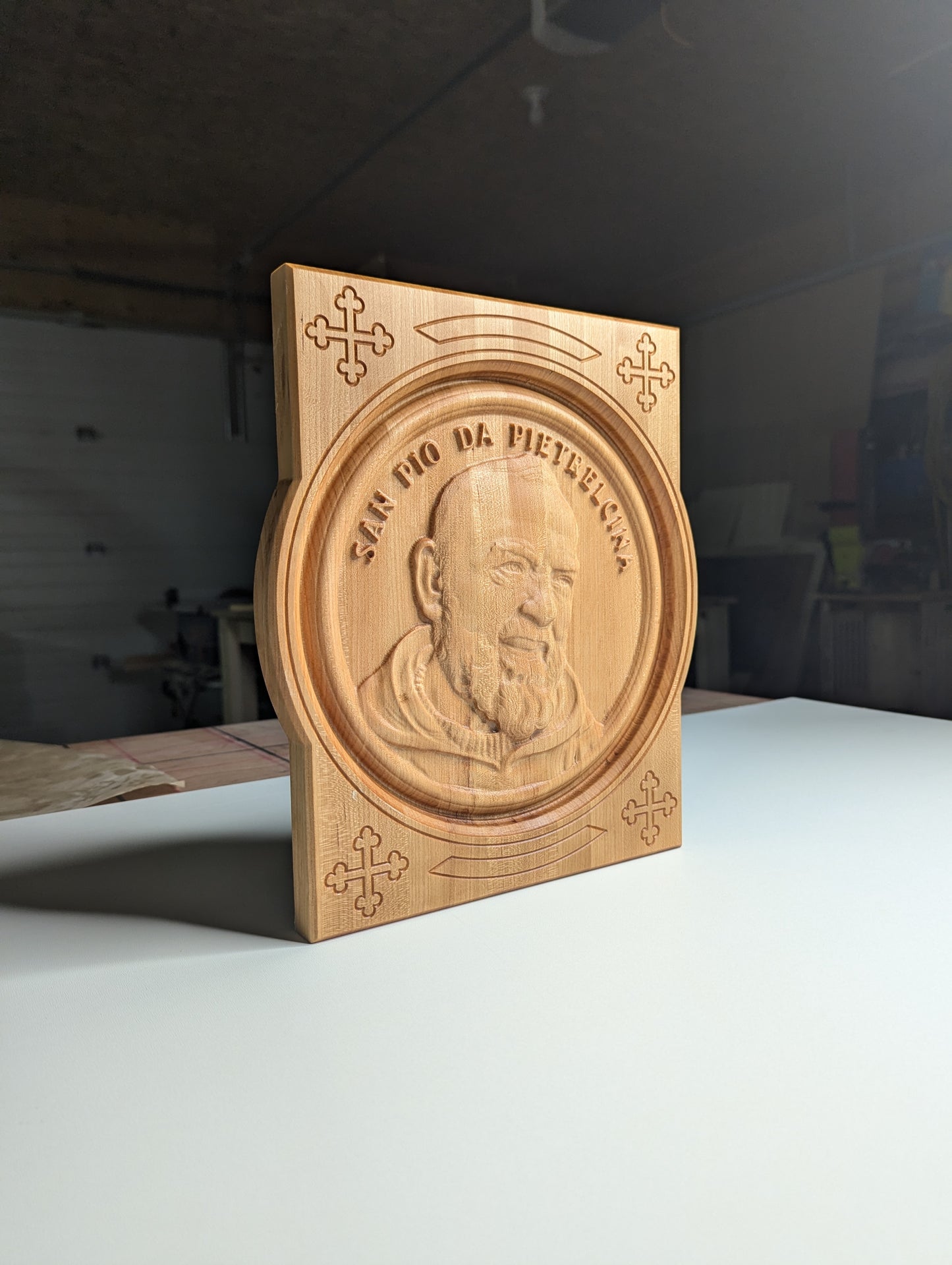 St. Pio of Pietrelcina - Hand finished CNC Carved