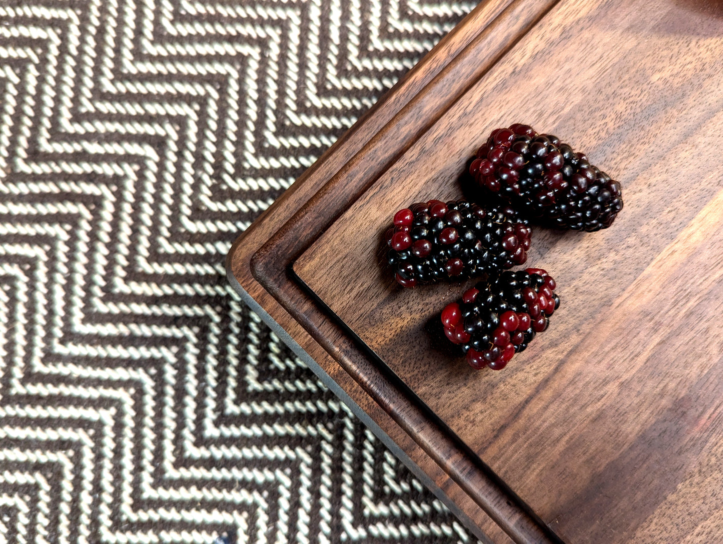 Autumn Project - Walnut Edge-Grain with Pumpkin Inlay (Happy Accident Discount)